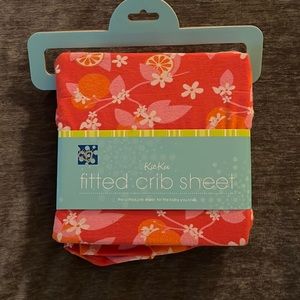 Kickee Pants Fitted Crib Sheet in Poppy Orange